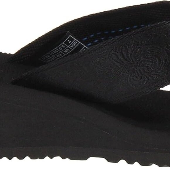Women's Wedge Flip-Flops Ethylene Vinyl Acetate Rubber Soles Size 7 Comfortable - Picture 3 of 3